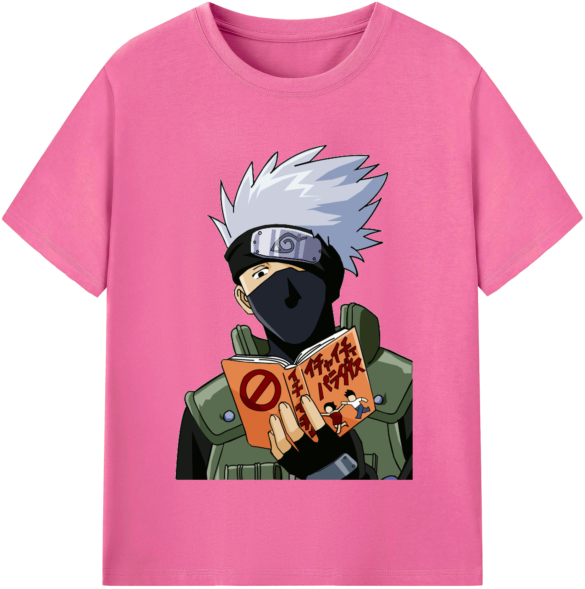（画像用） NARUTO -ナルト- はたけ カカシ Hatake Kakashi レディースカジュアルプリントTシャツ（綿100％）